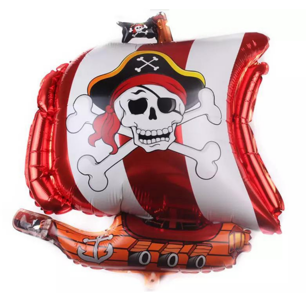 Folieballon Piratenschip Rood