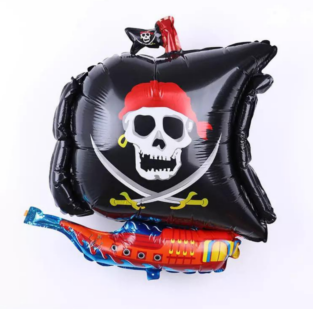 Folieballon Piratenschip Zwart