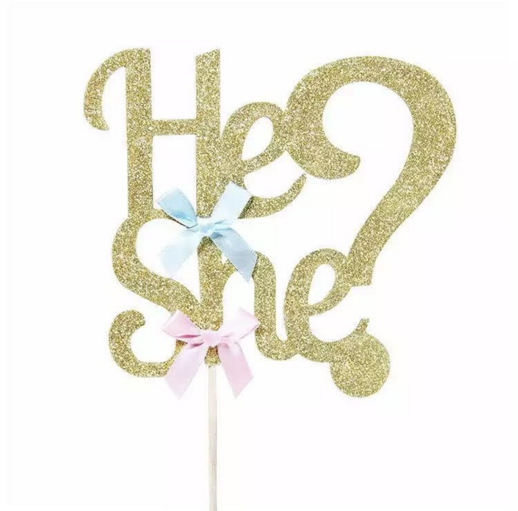 HeShe Cake Topper