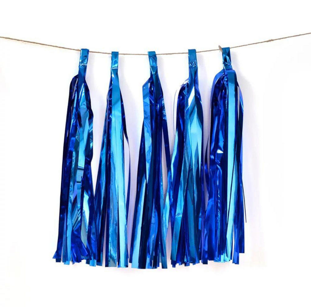 Tasselslinger Metallic Blauw